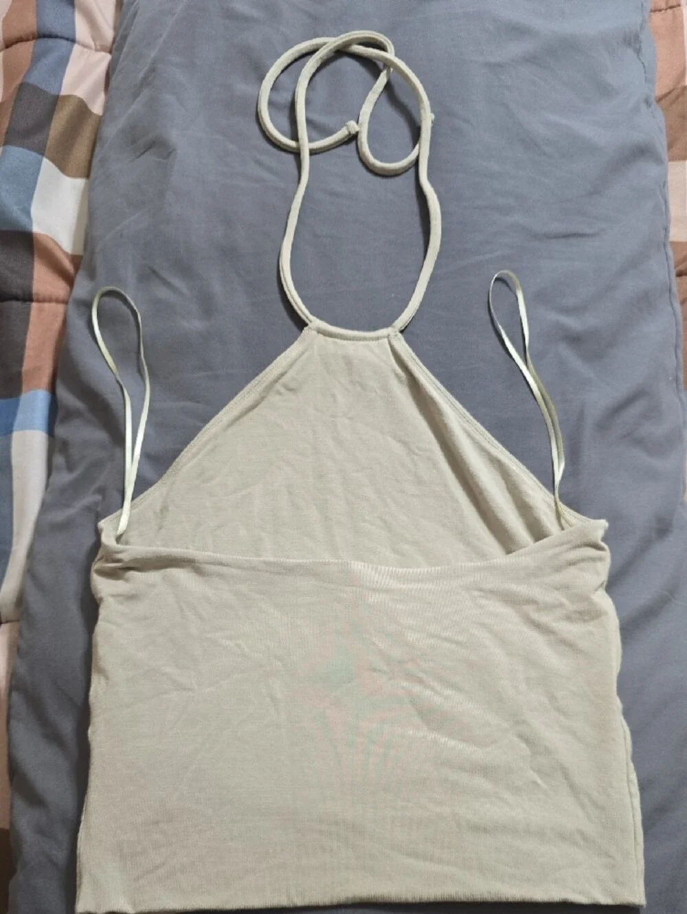 Z Supply Halter Chemise Slip in Light Beige